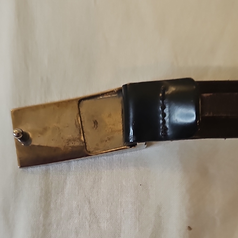Coach Black Leather Belt with Metallic Buckle - Picture 10 of 10
